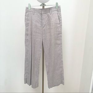 Banana Republic | low waisted, slight flare, linen cropped pants
